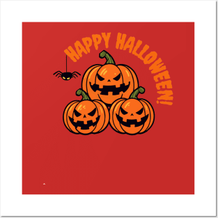 Halloween Jack o'lantern pumpkin design Posters and Art